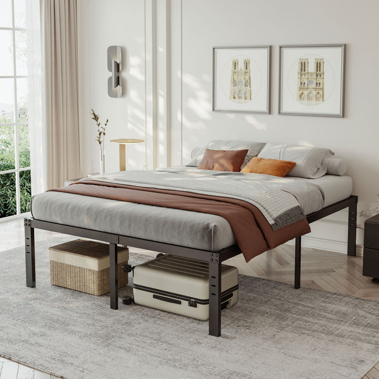 High king bed frame deals with storage